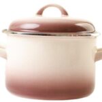 Metalac Hlboký smaltovaný hrniec Standard s pokrievkou, capuccino, 14 cm, 1,5 l