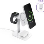 Spello by Epico 3in1 bezdrôtová nabíjacia stanica s podporou MagSafe – biela