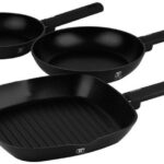 BerlingerHaus Matte Black Collection Sada panvíc s titánovým povrchom 3 ks