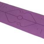 Acra YOGA MAT fialová, s pozičními liniemi