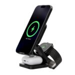 Kuxiu X55 3-In-1 Foldable Magnetic Wireless Charging Station – Black